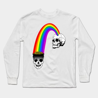 Gold at the end of the rainbow skulls Long Sleeve T-Shirt